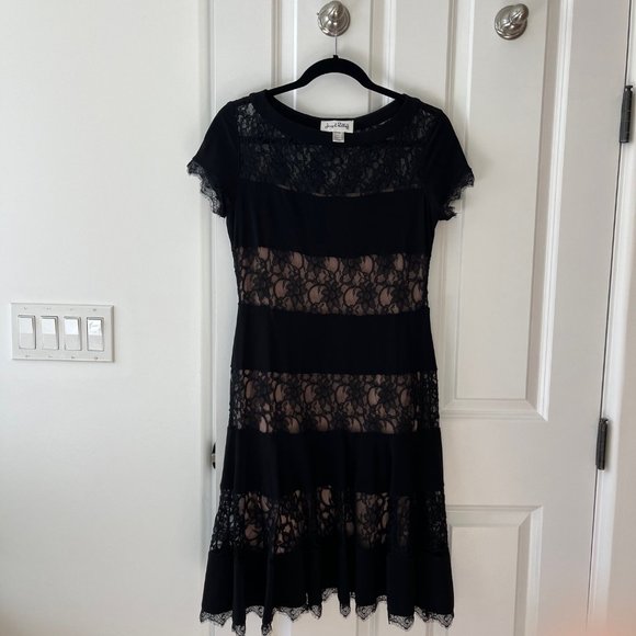 Robe De Soirée NEXT, Taille 16 - Noir, Dentelle, Longueur Genoux - Occasion En Excellent état